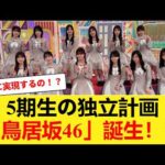 【乃木坂46】5期生の独立で「鳥居坂46」が誕生する可能性が話題に