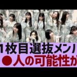 【乃木坂４６】４１枚目選抜メンバーの人数が判明か【反応集】