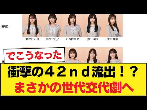 【乃木坂46】【リーク】42ndフォーメーション【乃木坂46】